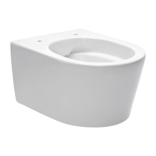 Pack WC Bâti-support V-Fix Core + WC SAT sans bride et fixations invisibles + Plaque, Blanc brillant (V-FixSATrimless-1)