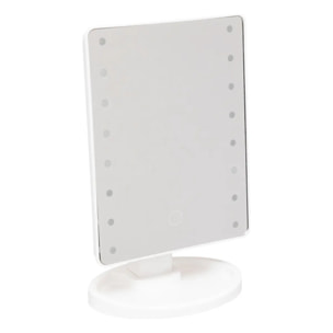 Miroir à LED blanc 28x16cm