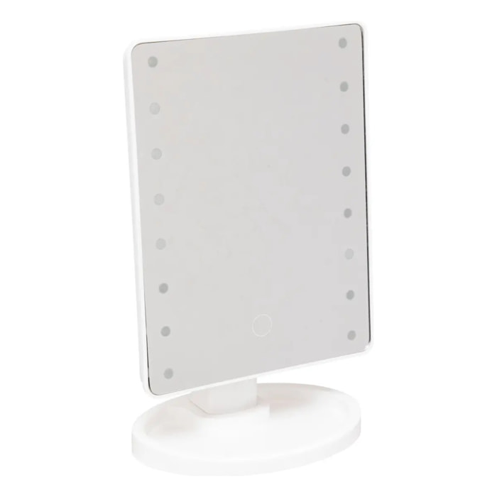 Miroir à LED blanc 28x16cm