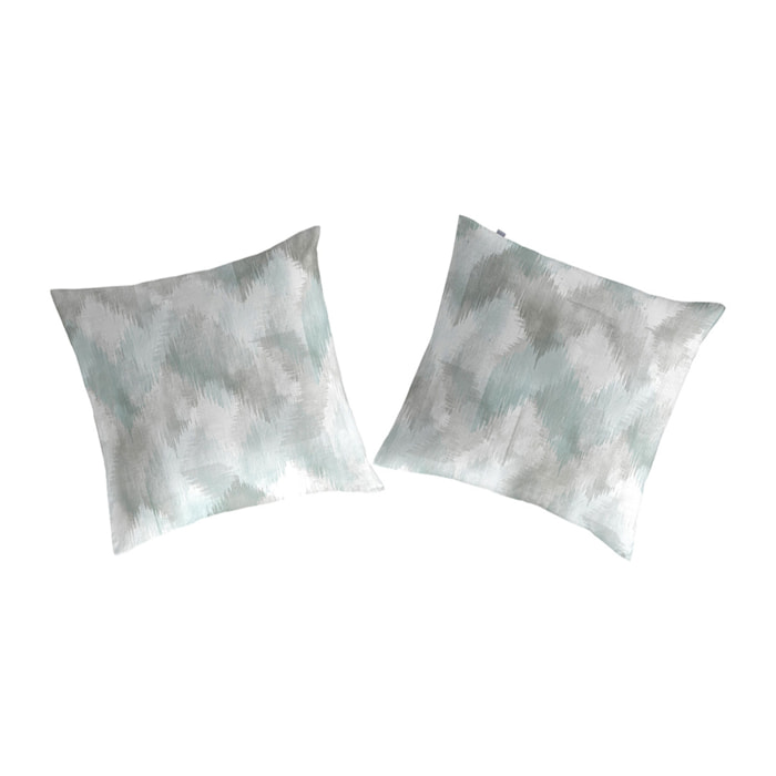 2 taies d'oreiller TEXIR 65x65 cm vert