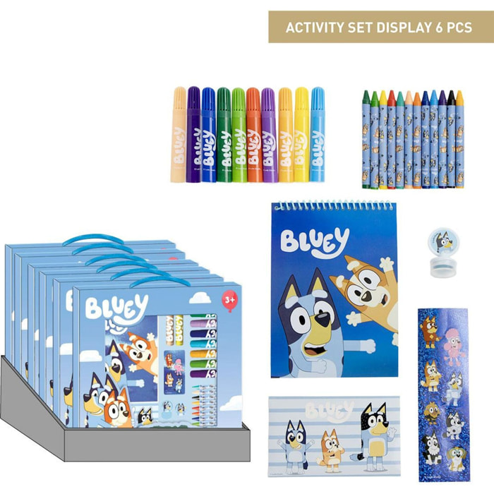 Conjunto De Papelería Coloreable Bluey 30.0 X 30.0 X 2.5 Cm