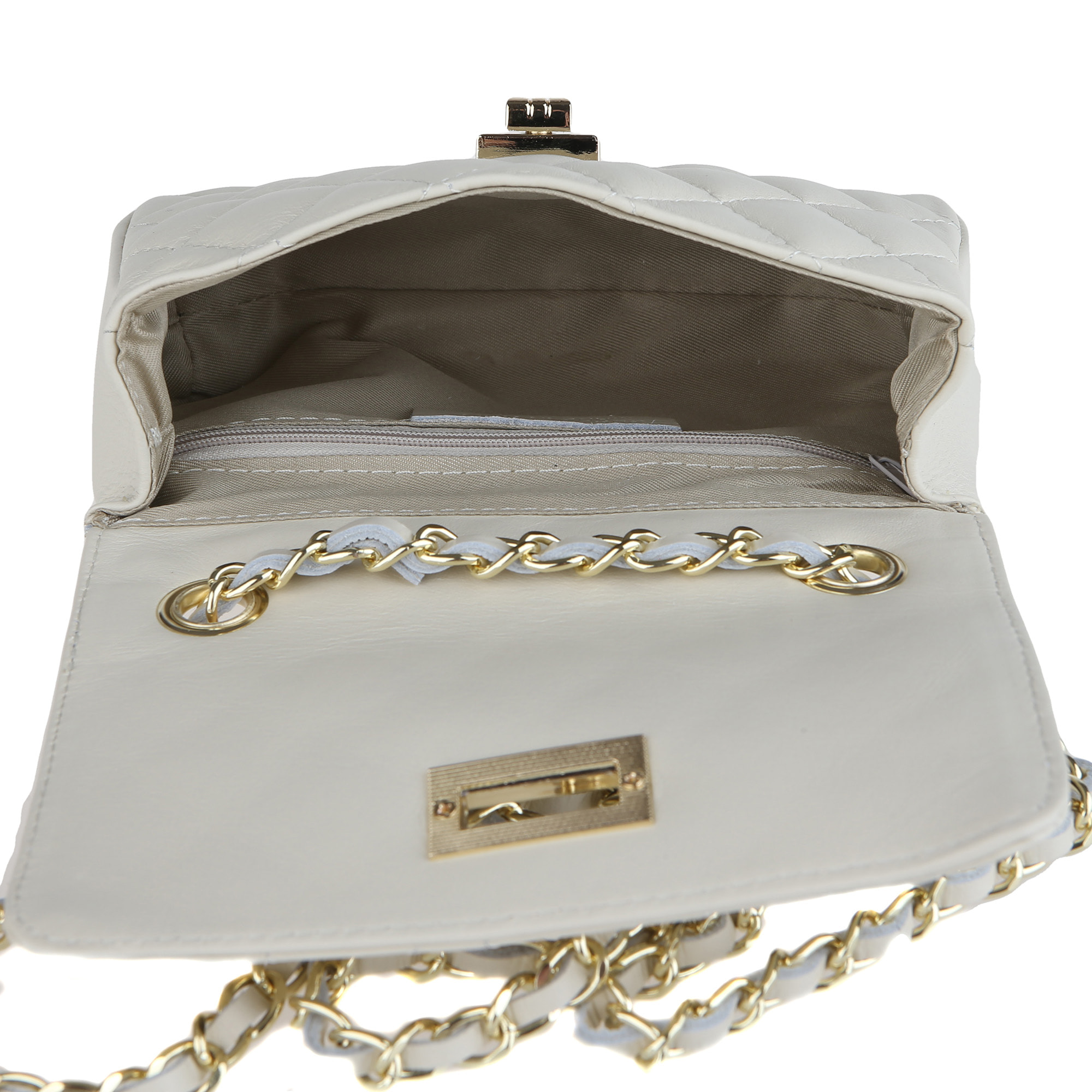 Chicca Borse Borsetta Clutch Beige