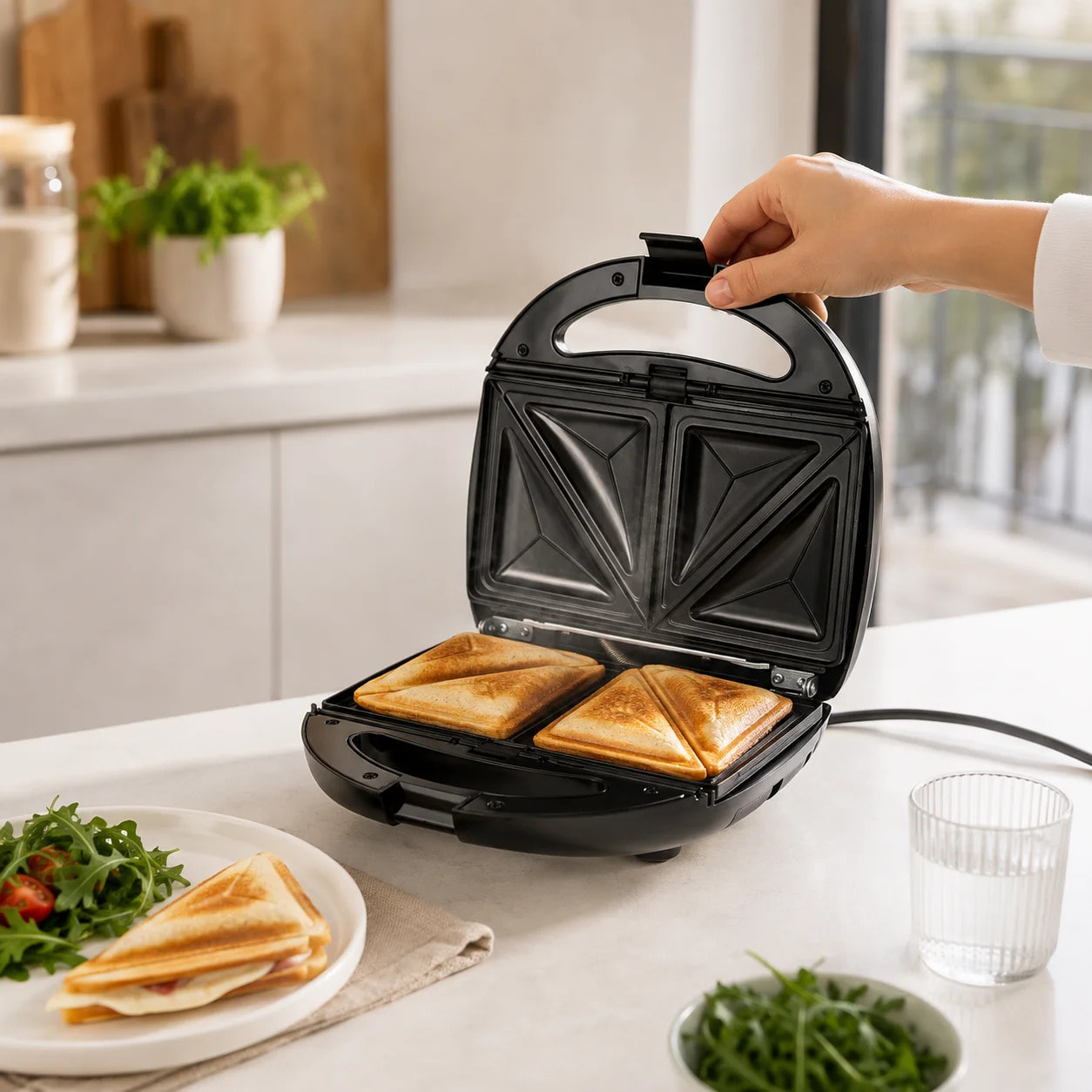 Appareil 3 en-1 : gaufres, croque-monsieur & grill