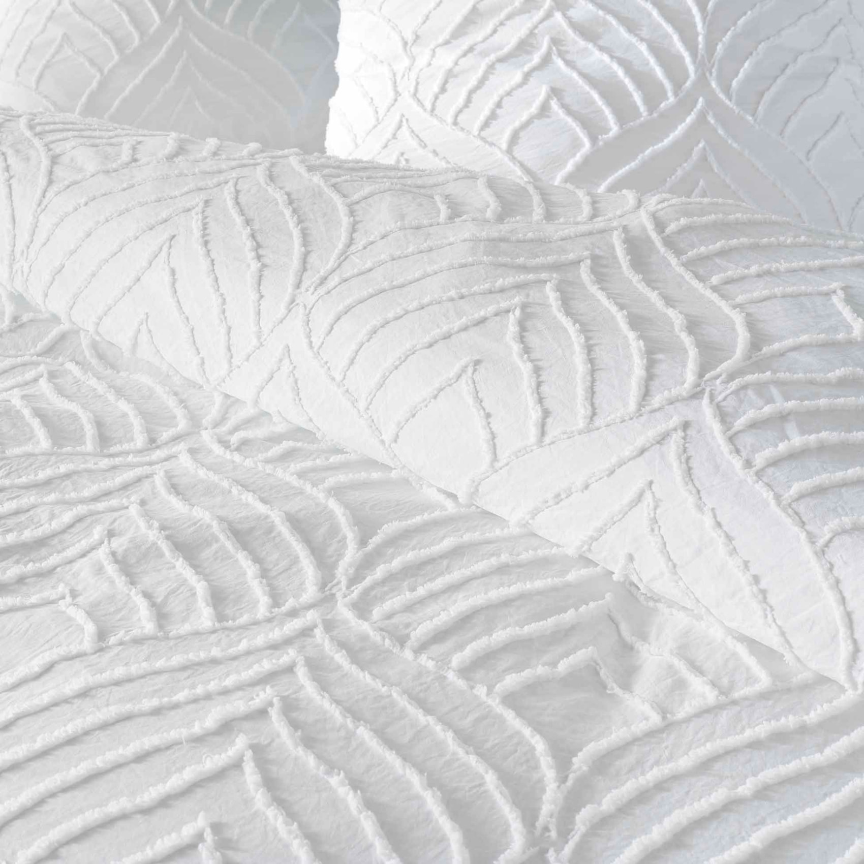 Parure de lit 3 pièces tufté - Blanc