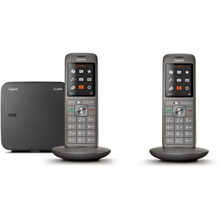 Téléphone sans fil GIGASET CL660 DUO ANTHRACITE