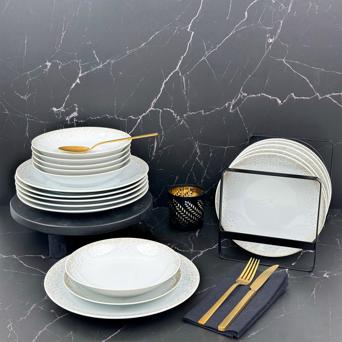 Byblos - Assiette dessert 21 cm (lot de 6)