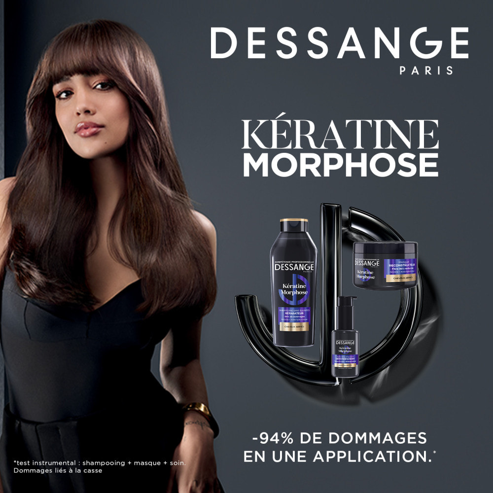 Lot de 12 - Dessange Shampoing Kératine Morphose Sans Sulfates Réparateur Cheveux Abîmés 280ml