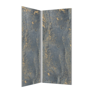 Pack de 2 Panneaux Muraux Pierre Venus 90+90x210 cm avec Profilés NOIR MAT - STONE'IT