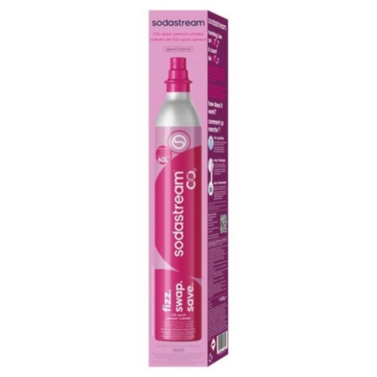 Cylindre CO2 SODASTREAM Recharge CO2 supplément CQC à clip
