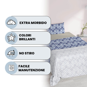 COMPLETO LETTO FANTASY, 100% Microfibra - ROMBI