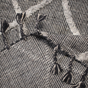 Authentique tapis tissé main en relief en laine