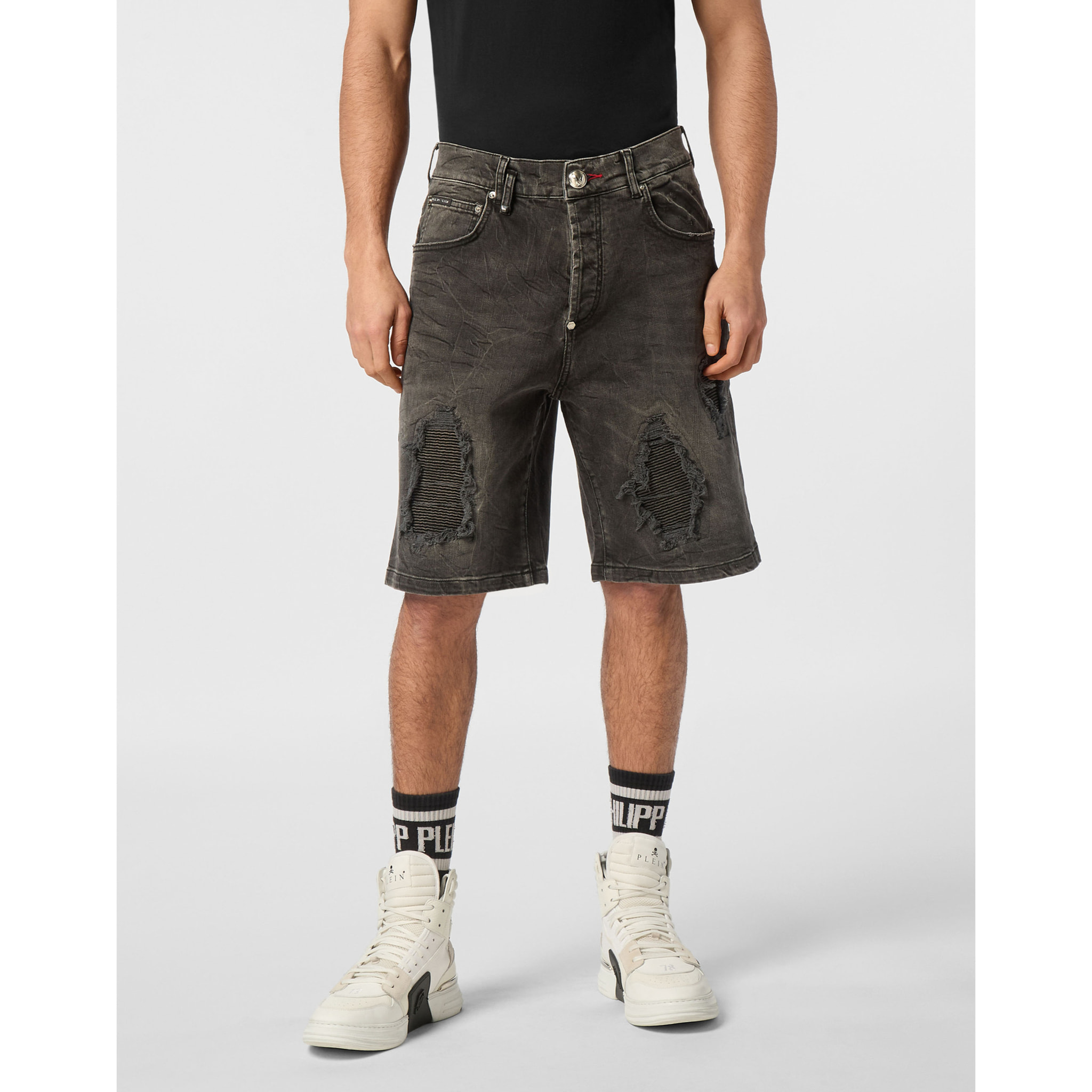 PHILIPP PLEIN Pantalones cortos vaqueros