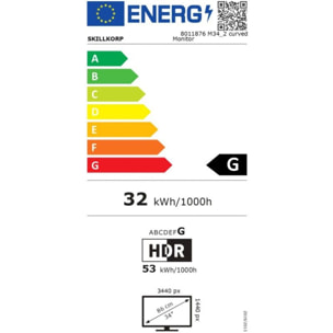 Ecran PC Gamer SKILLKORP M34 PROGRESS 34'' VA 2026