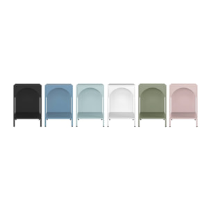 Lot de 2 tables de chevet. tables d'appoint en acier style industriel. noir. L 35 x l 35 x H 51cm