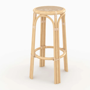 Tabouret de bar 77 cm en rotin - Vania
