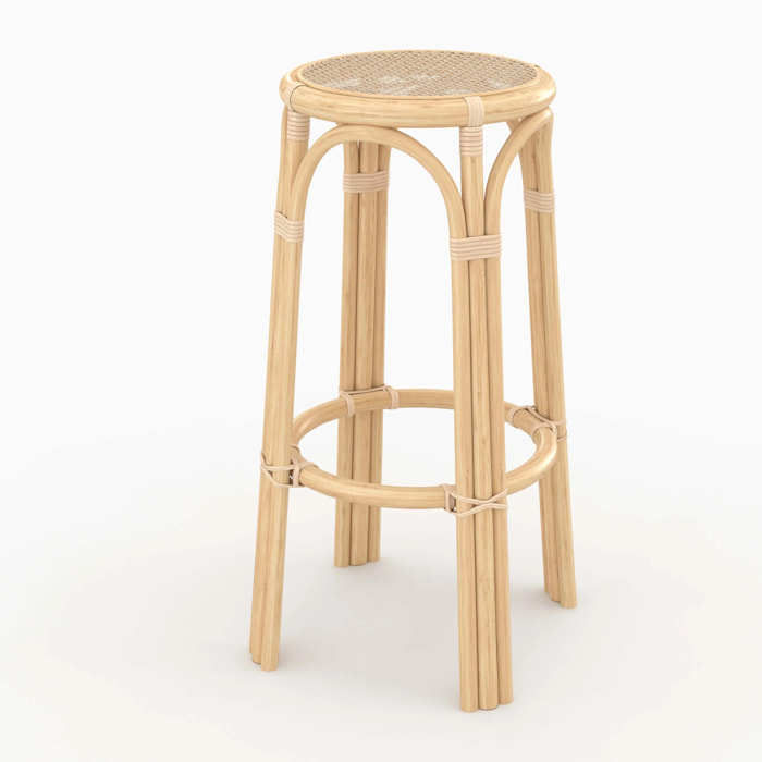 Tabouret de bar 77 cm en rotin - Vania