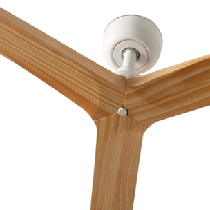 KLIM L Ventilateur de plafond blanc/bois chêne TUYA