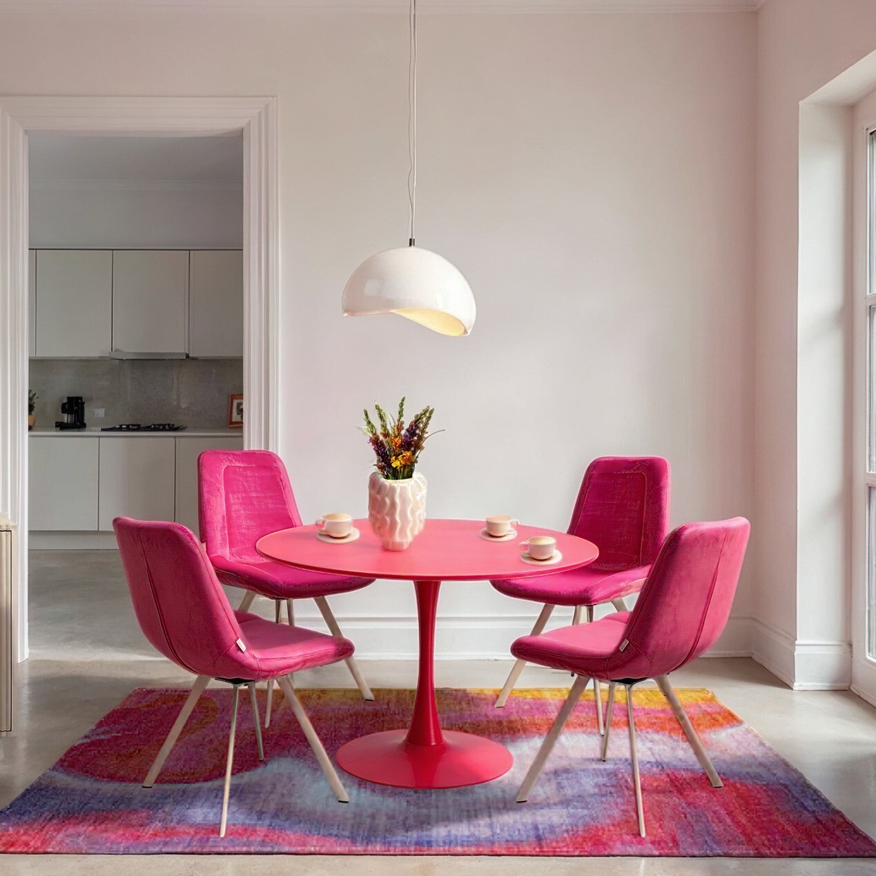 Chaise pivotante Baron rose Kare Design