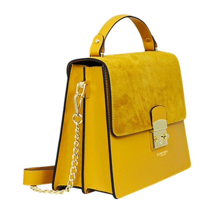 Borsa a mano Cheval Firenze Mira Giallo Senape