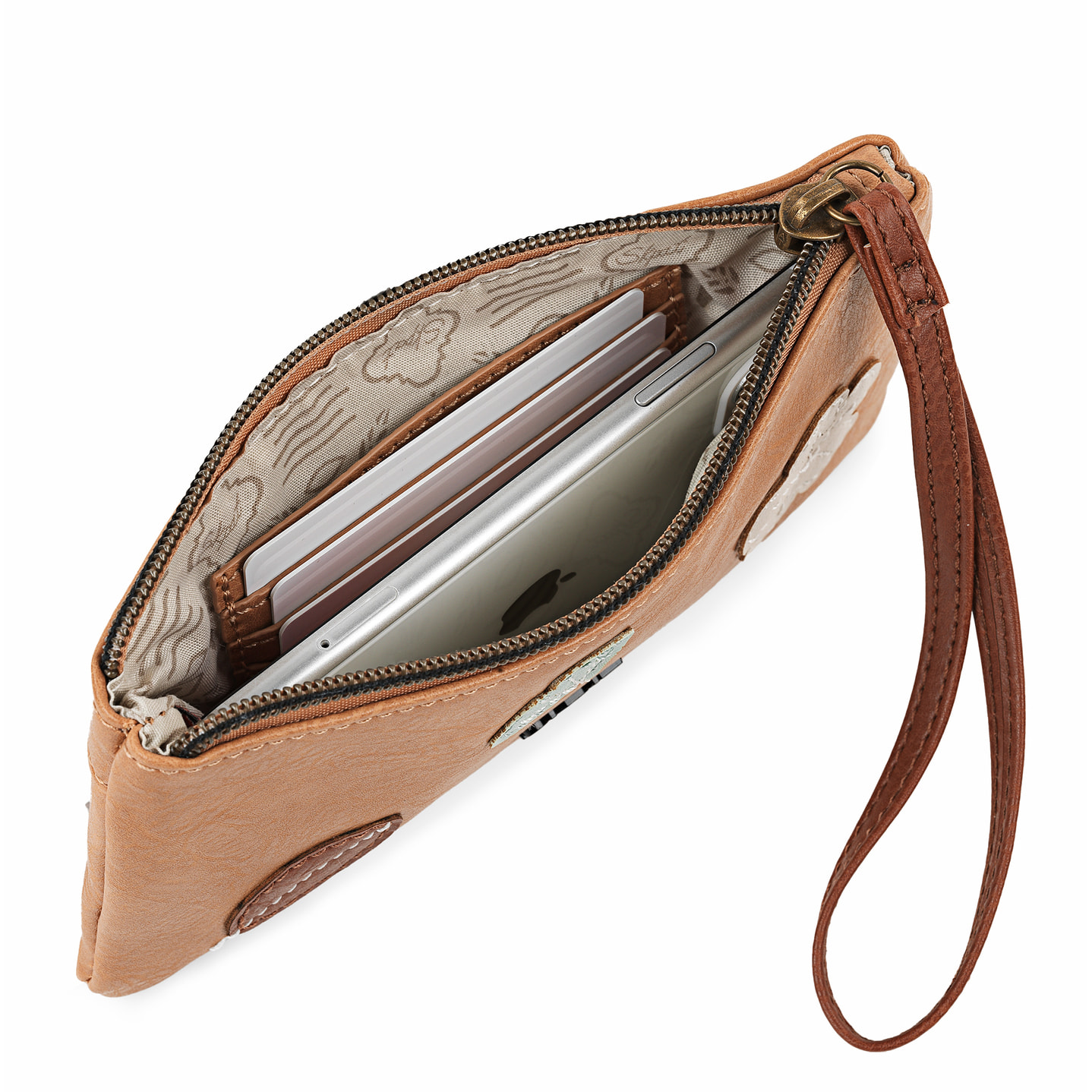 Cartera De Mano Skpat Leaves Beige