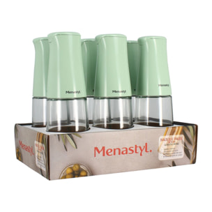 Bouteille d'huile 500ml en verre et plastique vert