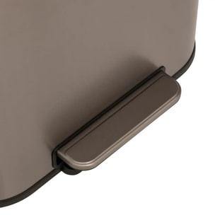 Poubelle en inox finition mat 50L