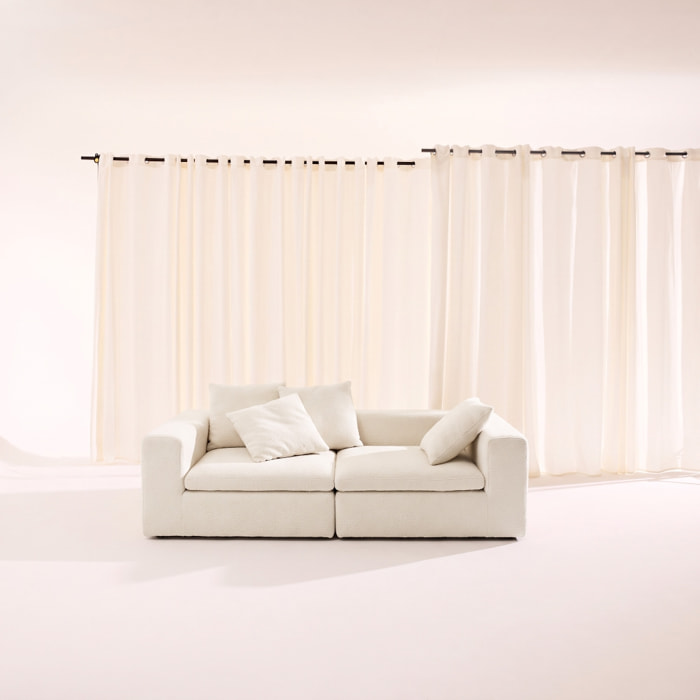 Canapé compressé modulable tissu chenille 3 places MOVI