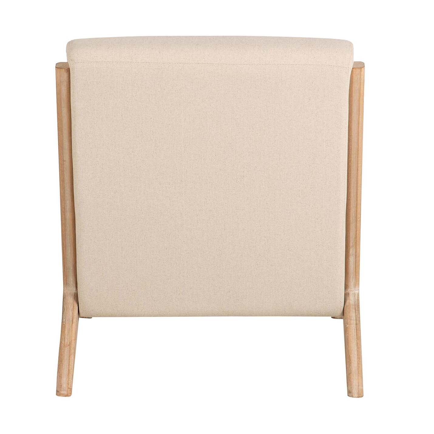 Butaca Madera Vintage Lino Beige 66x85x74 Cm