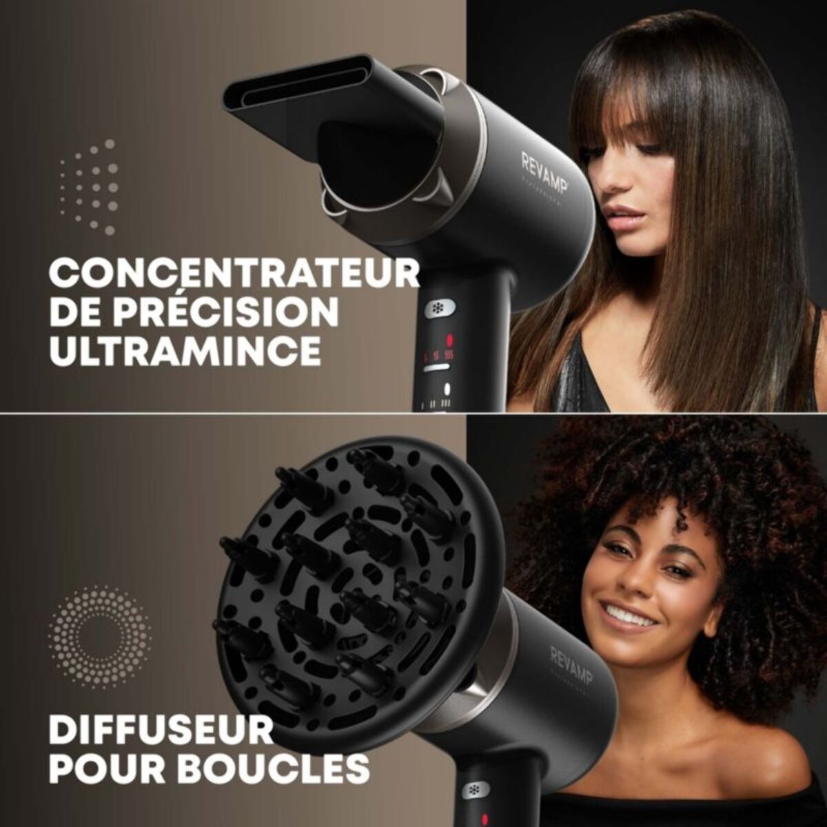 Sèche cheveux REVAMP Quad ion haute vélocité progloss