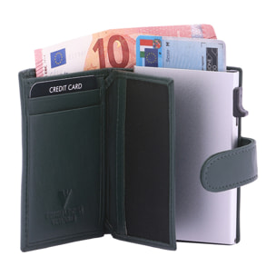 Portafoglio  da uomo In Vera pelle Made in Italy 7,5x10x2,5 cm