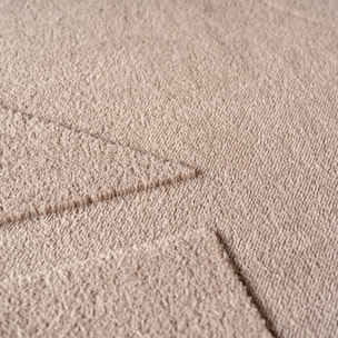LENNY - Tapis de salon beige au design artistique
