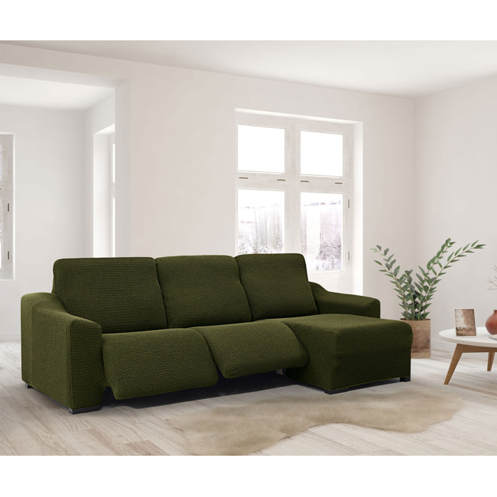 Funda para Chaise Longue derecha (visto de frente ) brazo largo SÚPER ELÁSTICA con RELAX modelo HELENA