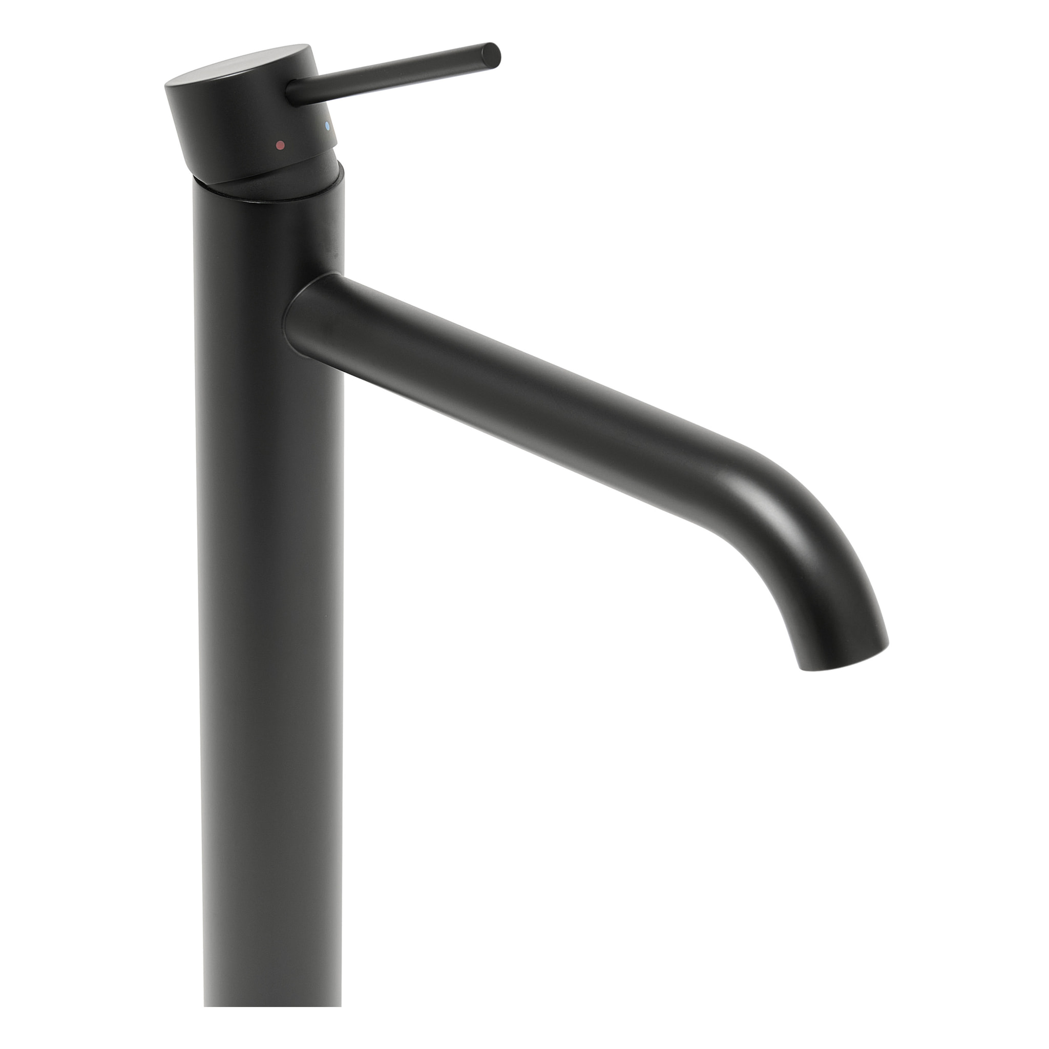 Aurum mitigeur lavabo haut inoxydable, à levier, sans vidage, noir mat SATBAUR285C avec une garantie de 5 ans