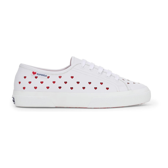 Superga - Mujer Blanco - 3750 HEARTS VEGAN MATERIAL LEGGERA