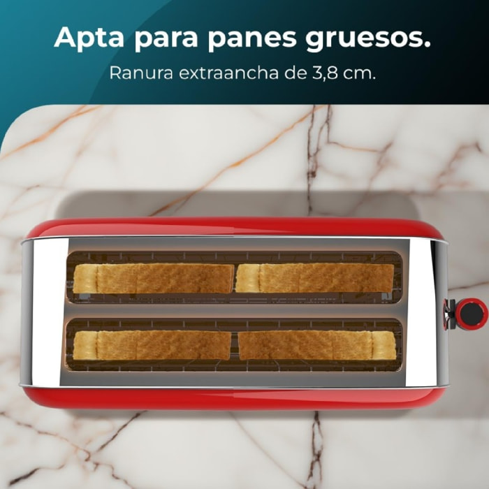 Cecotec Grille-pain vertical Toastin' time 1500 Red Lite