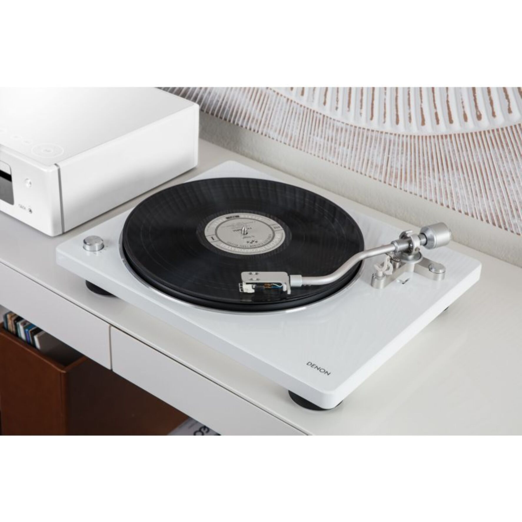 Platine vinyle DENON DP400 Blanche