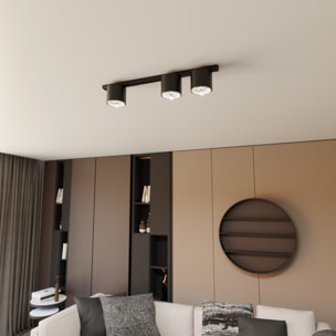 Faretto da soffitto Nano in acciaio nero