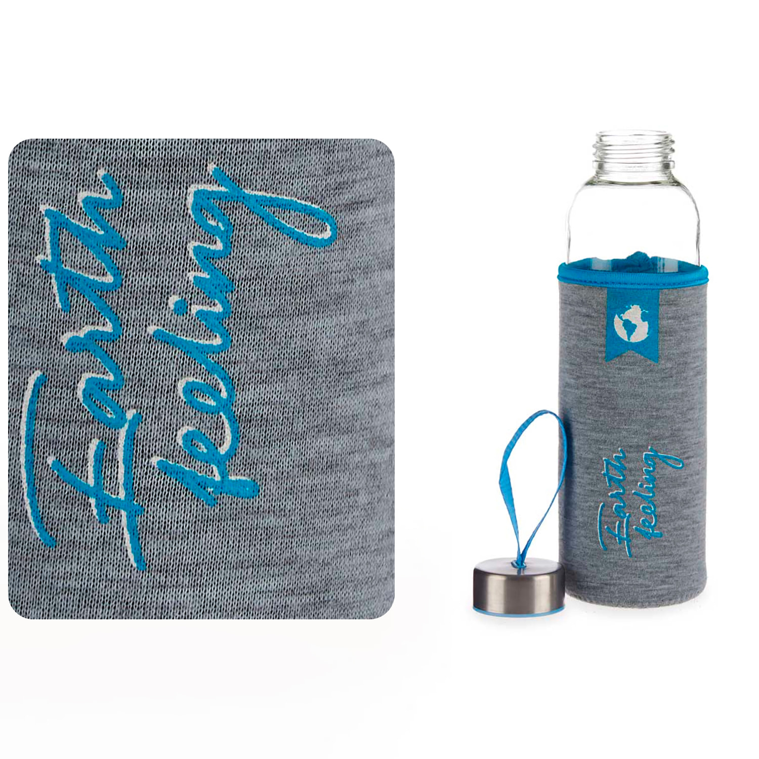 SET 3 BOTELLAS NEOPRENO CRISTAL COL ETIQUETAS MENSAJES 500 ML