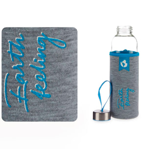 SET 3 BOTELLAS NEOPRENO CRISTAL COL ETIQUETAS MENSAJES 500 ML