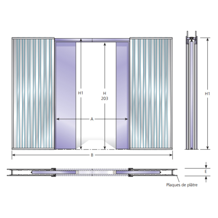 Kit 2 brosses anti poussière FIBROTUBI pour porte à galandage - 62000021