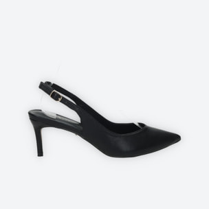 Décolleté sling back Donna Tata Italia Nero