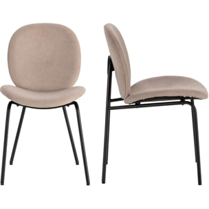 Lot de 2 chaises en tissu - BOREAL