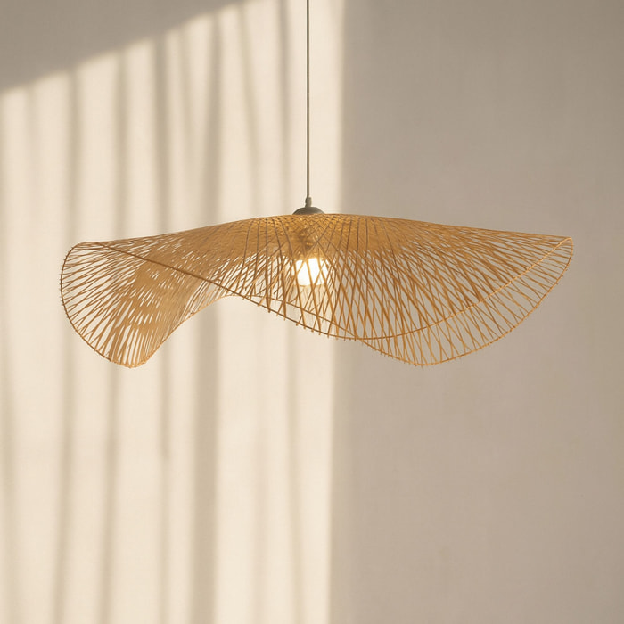 Suspension en bambou tressé 100cm CARAVELLE