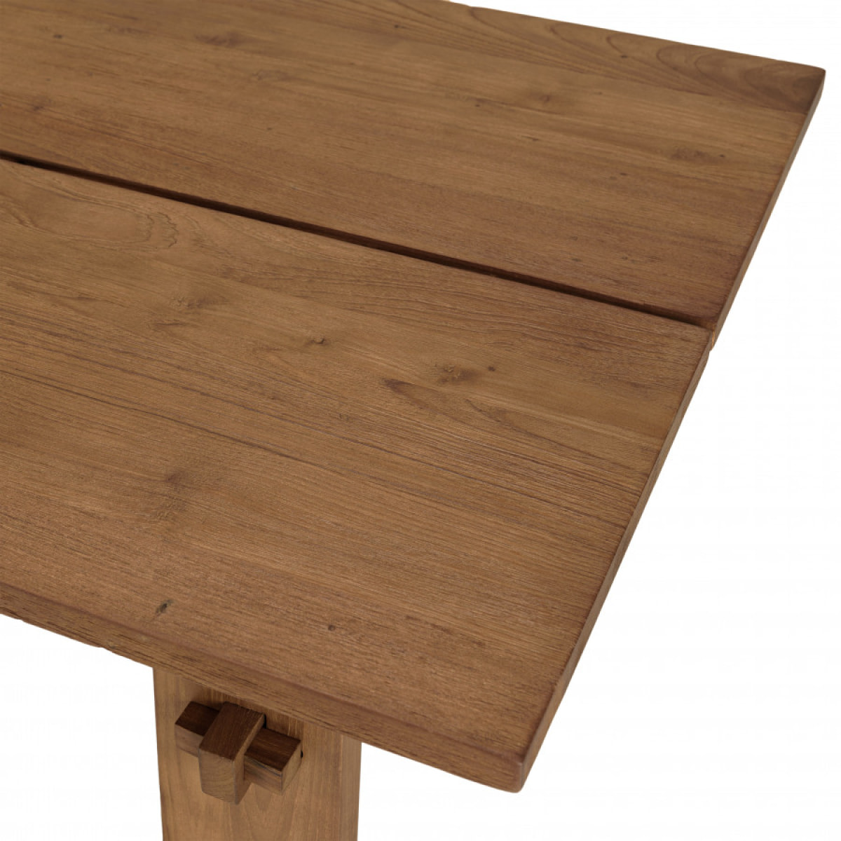 ALIDA - Table basse rectangulaire 140x70cm en bois de teck recyclé