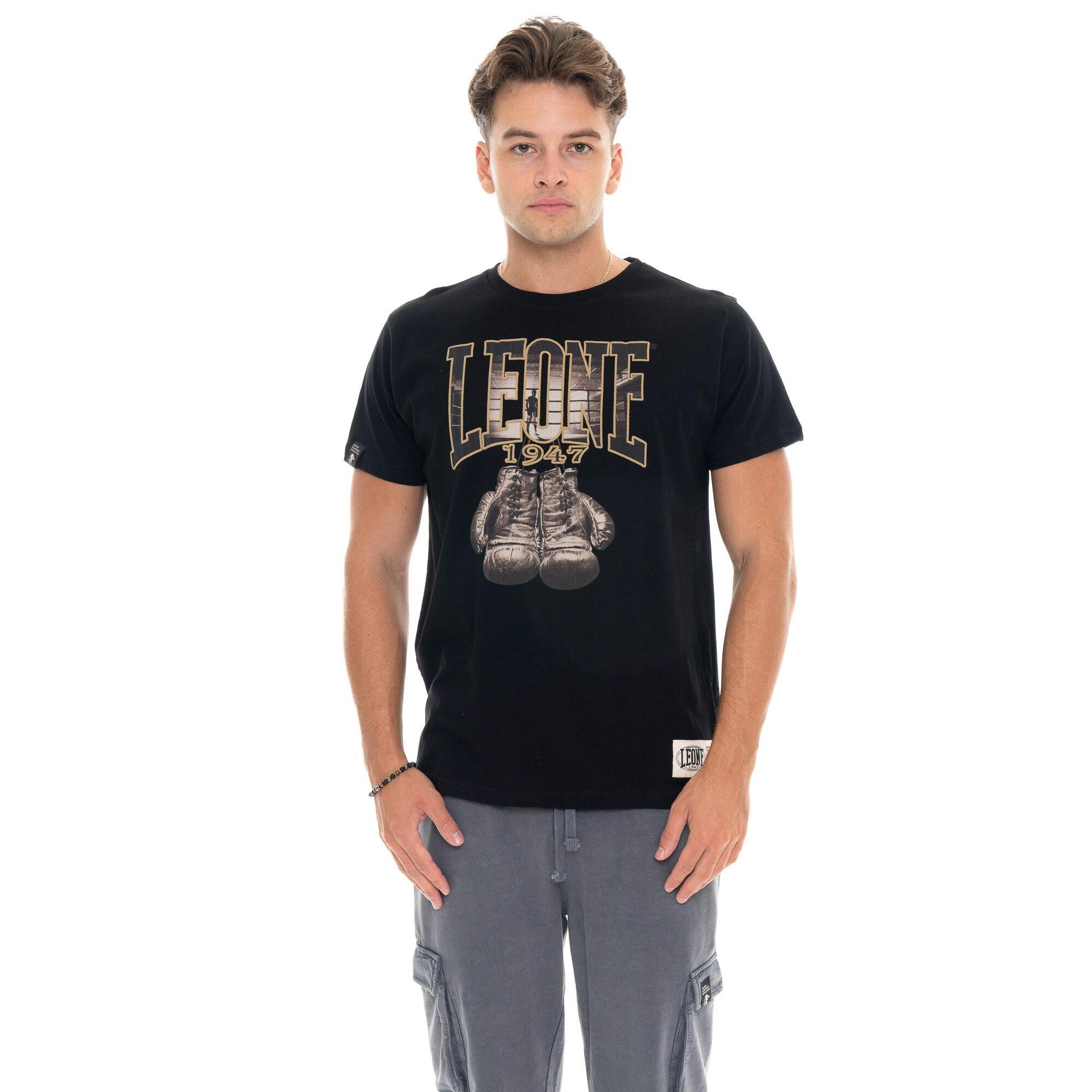 T-shirt uomo a manica corta in cotone, stampa Leone 1947 Graphics