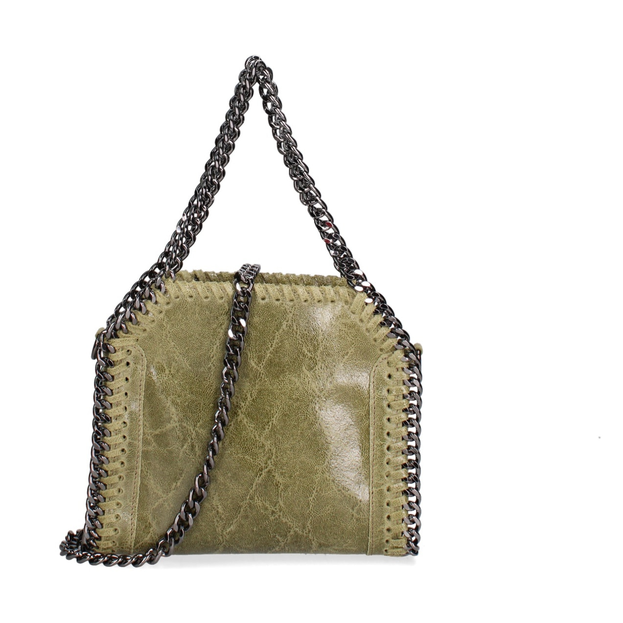 Borsa a mano da donna Made in Italy - Modello Zefira Chic - Pelle scamosciata stampata - 23.0 x 20.0 x 7.0 cm