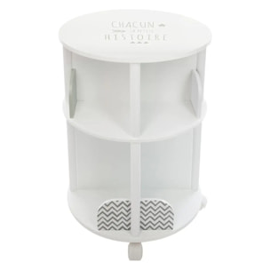 Bibliothèque enfant ronde gris H59cm