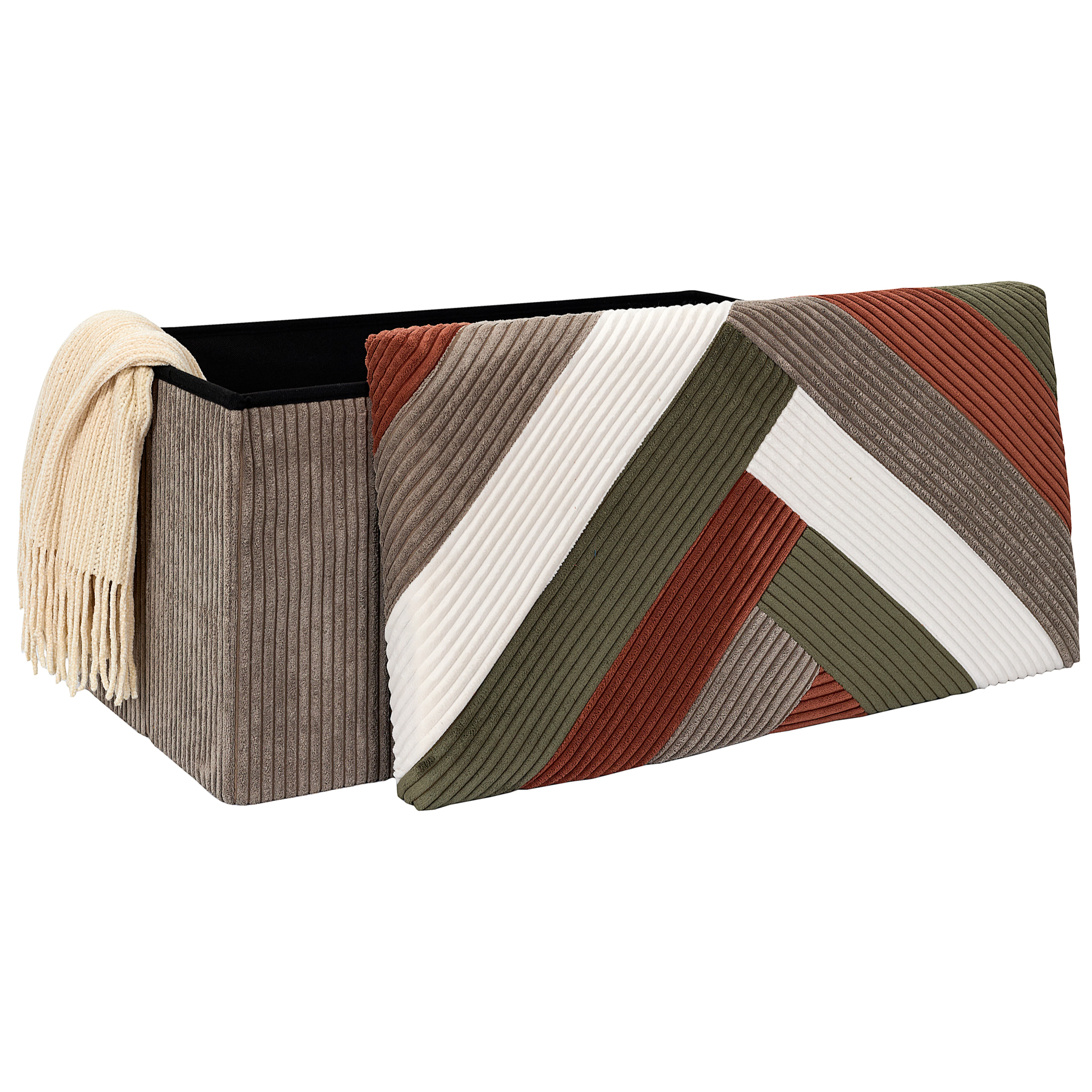 Coffre Banc Pliable Patchwork Cotele Scott