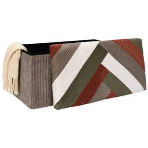 Coffre Banc Pliable Patchwork Cotele Scott