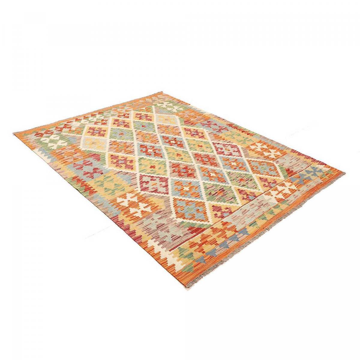 Tapis kilim géométrique, tissé plat en laine, VEZIZE